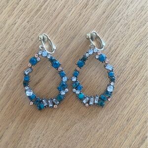 Vintage Elegant Multicolor Teardrop‎ Clip Earrings